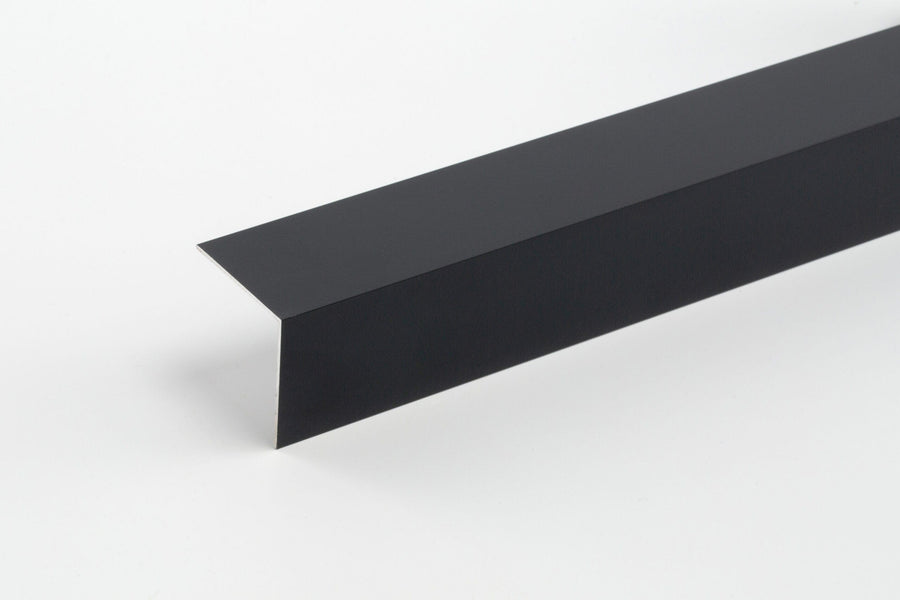 Cornier aluminiu 30x30x1.2 mm, finisaj antracit RAL7016, profil în L pentru aplicații constructive și decorative