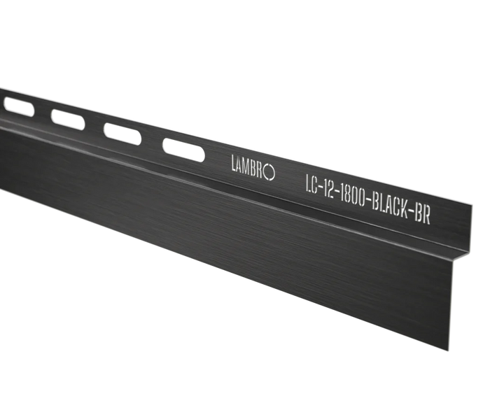 Profil drept inox negru periat pentru dus walk in