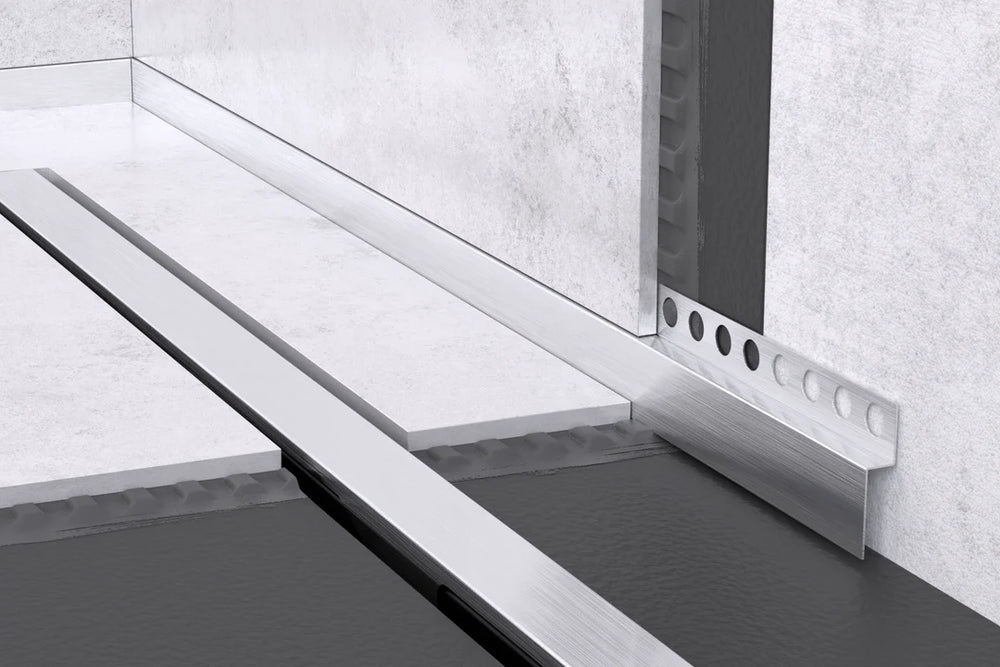 Profil frontal inox auriu periat dus walk in