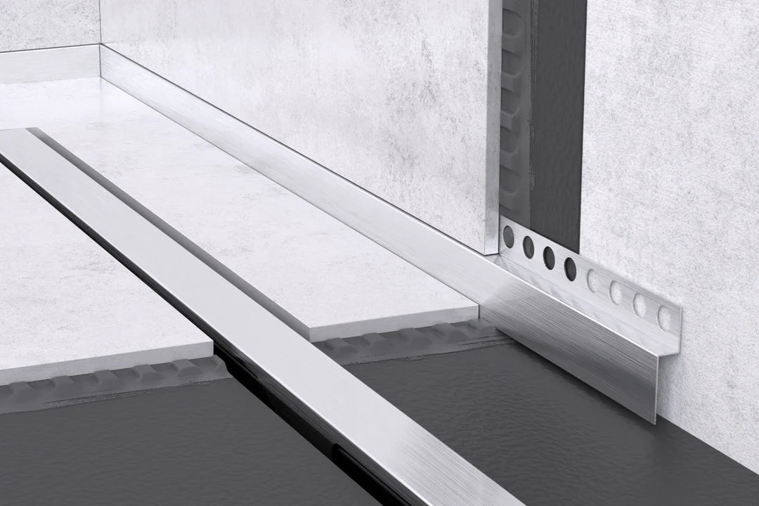 Profil frontal inox auriu periat dus walk in