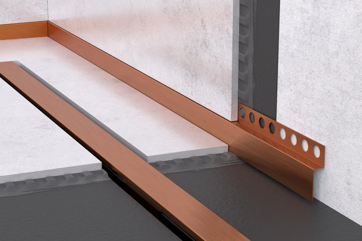 Profil frontal inox auriu periat dus walk in