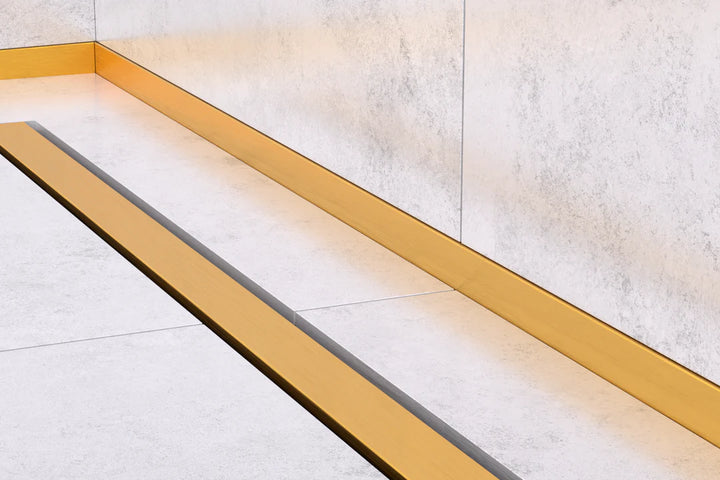 profil frontal inox dus walk-in auriu periat