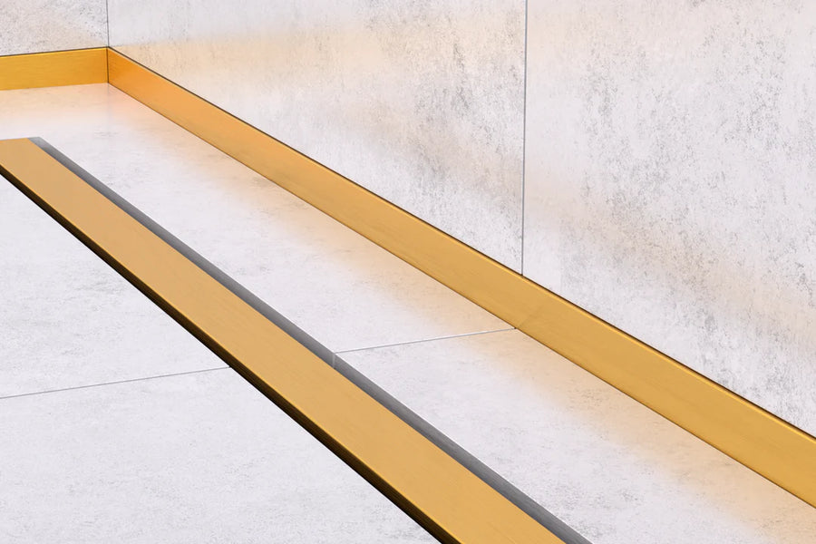 profil frontal inox dus walk-in auriu periat