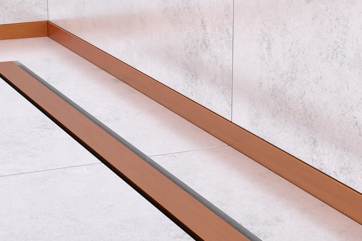 profil frontal inox dus walk-in cupru periat