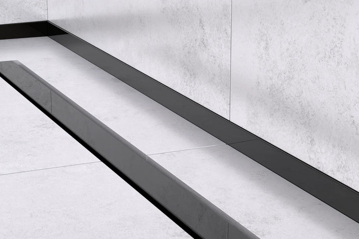 profil frontal inox dus walk in negru periat