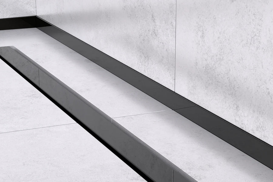 profil frontal inox dus walk in negru periat