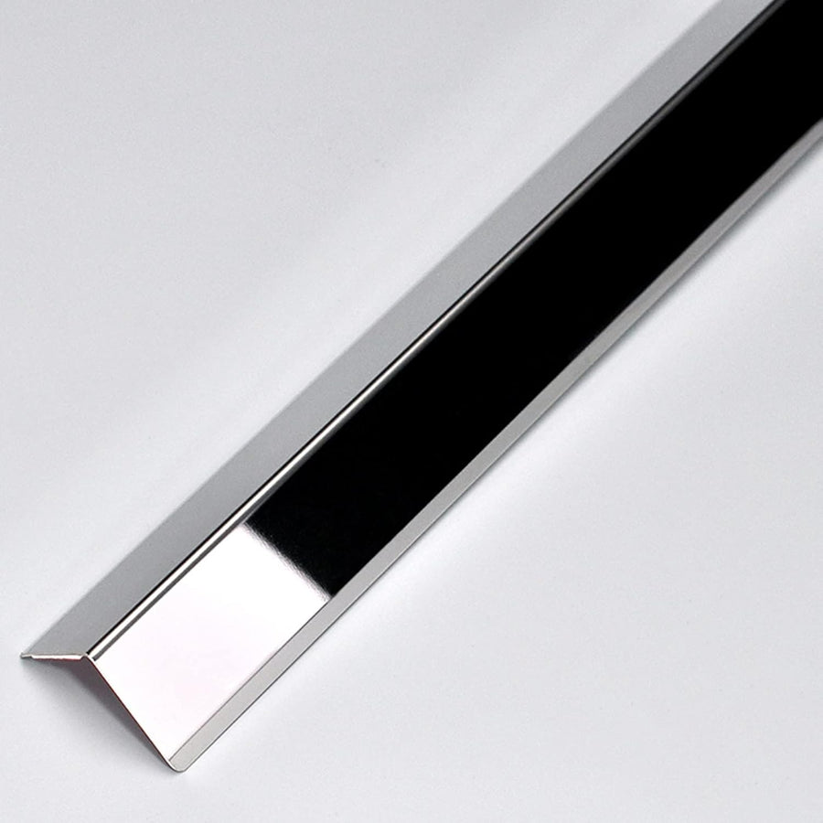 coltar inox argintiu lucios cu laturi tesite