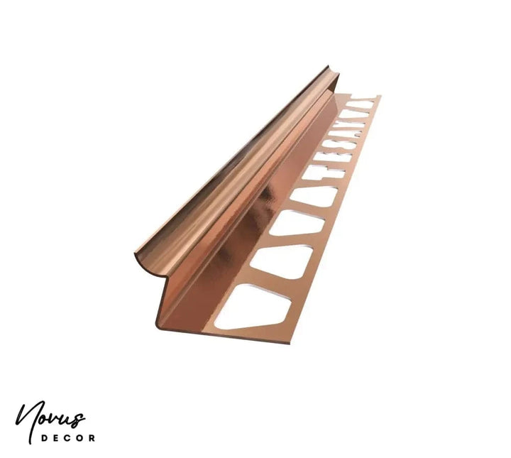 Coltar interior din inox pentru faianta cupru lucios