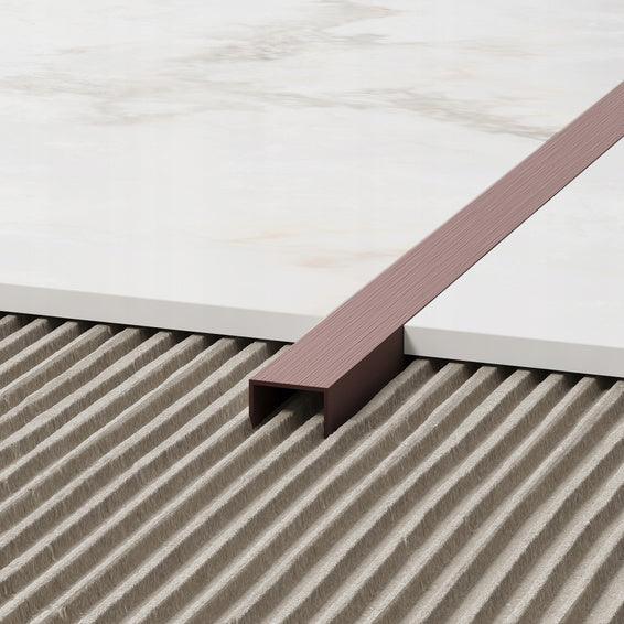 PROFIL LISTELLO INOX BRONZ ANTIC ROSU PERIAT - plinta-profile.ro