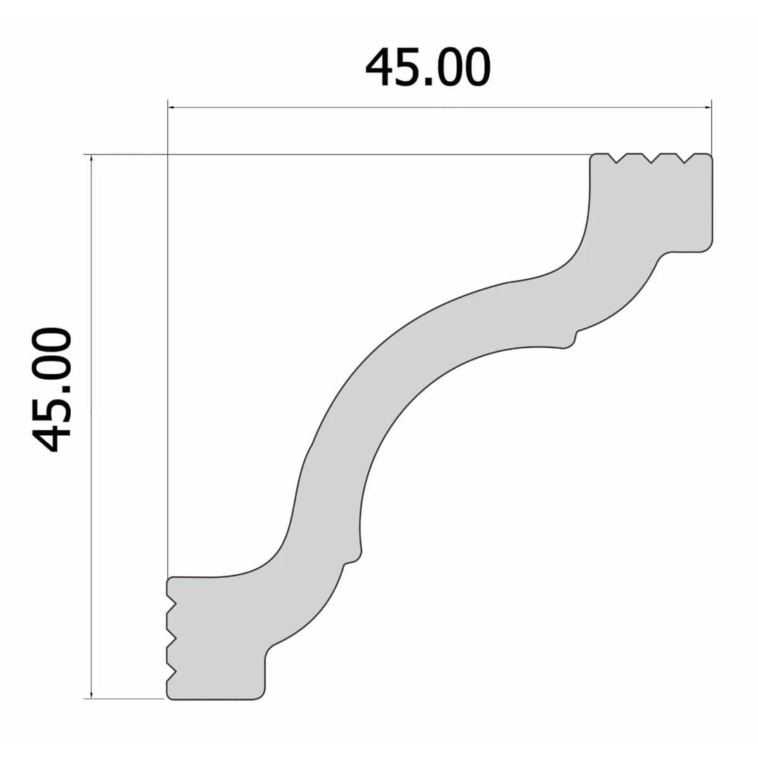plinta tavan 45x45 mm