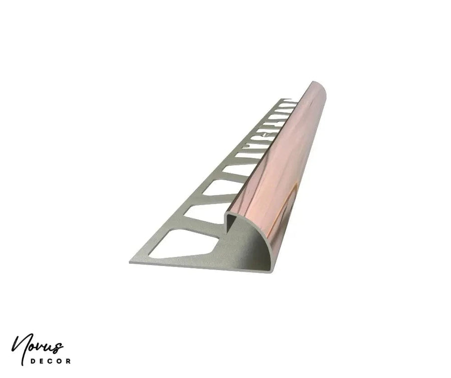 Profil inox colt exterior, semirotund cupru lucios
