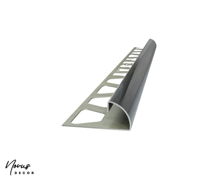 Profil inox colt exterior, semirotund negru lucios