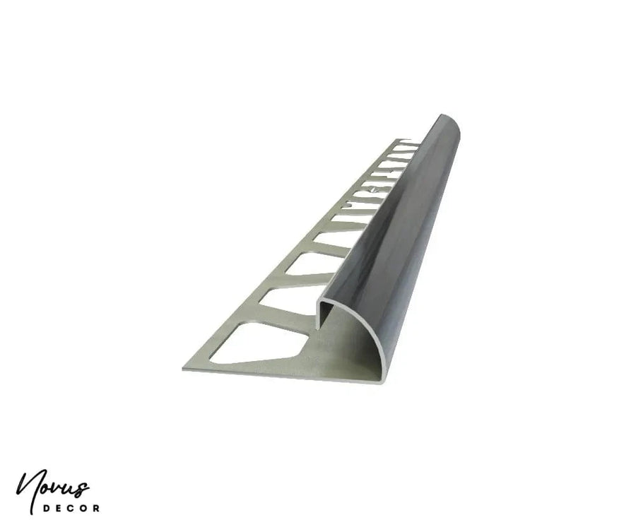 Profil inox colt exterior, semirotund negru lucios