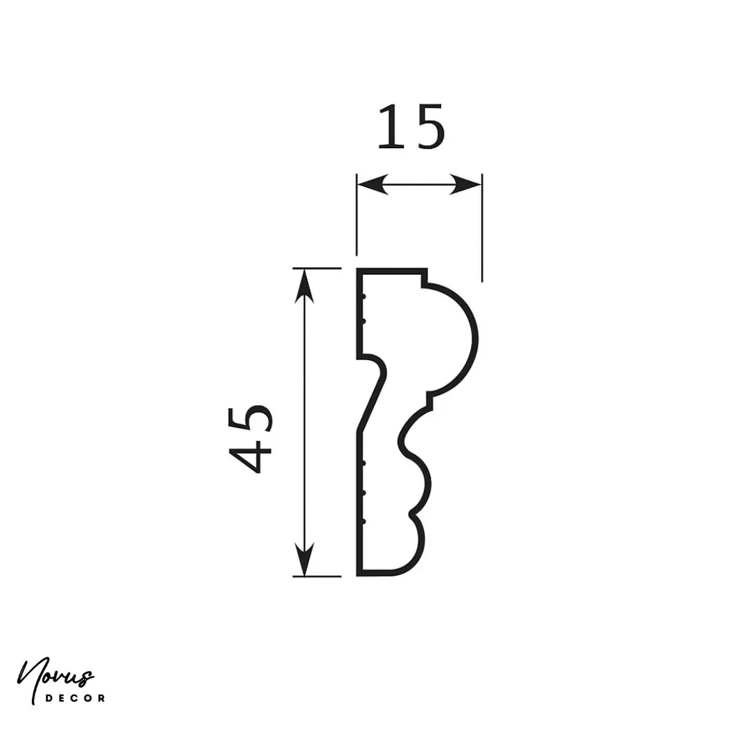 schita tehnica brau decorativ 45x15 mm