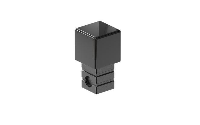 Conector inox negru lucios FICB pentru profil patrat FIPB