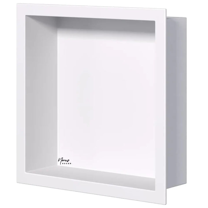 Raft incastrat dus, inox, alb mat