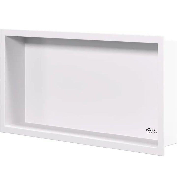 Raft incastrat dus, inox, alb mat
