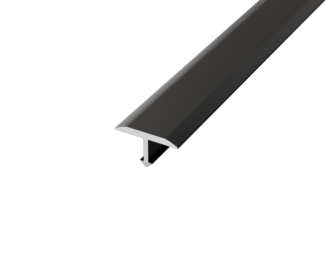 Profil T din aluminiu negru mat 15 mm × 2700 mm