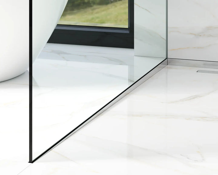Profil fixare sticla dus si compensare inox satinat