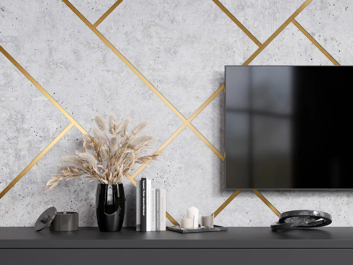 banda decorativa autoaadeziva auriu periat din inox pentru pereti si mobilier