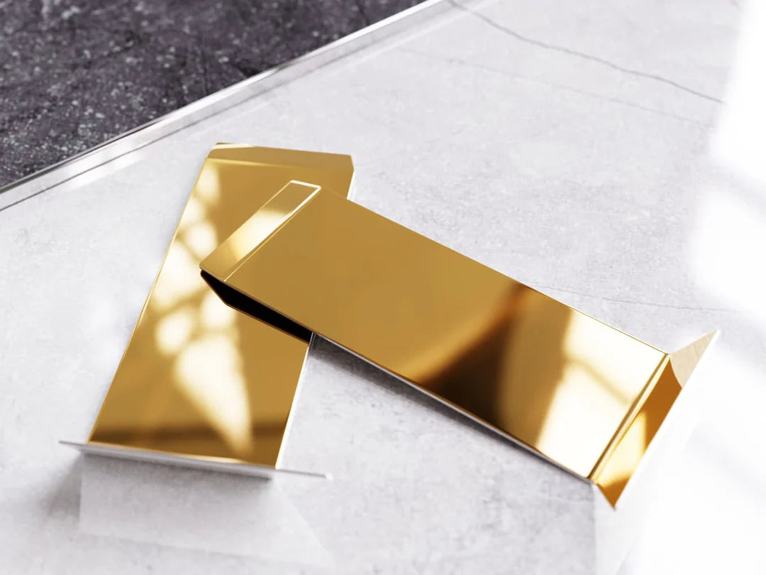 accesorii linta inox F slim auriu mirror - colt exterior