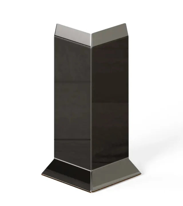 colt exteriotr negru lucios pentru plinta inox F slim