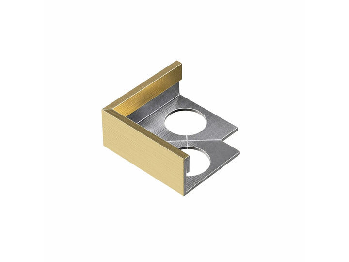 conector profil inox L finisaj auriu periat