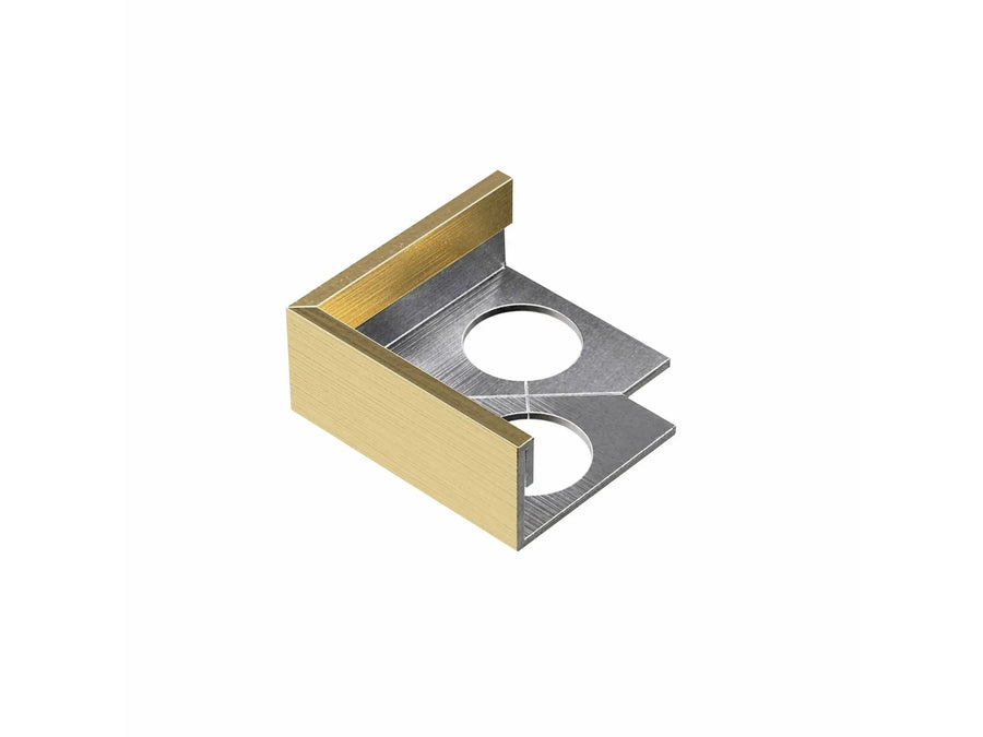 conector profil inox L finisaj auriu periat