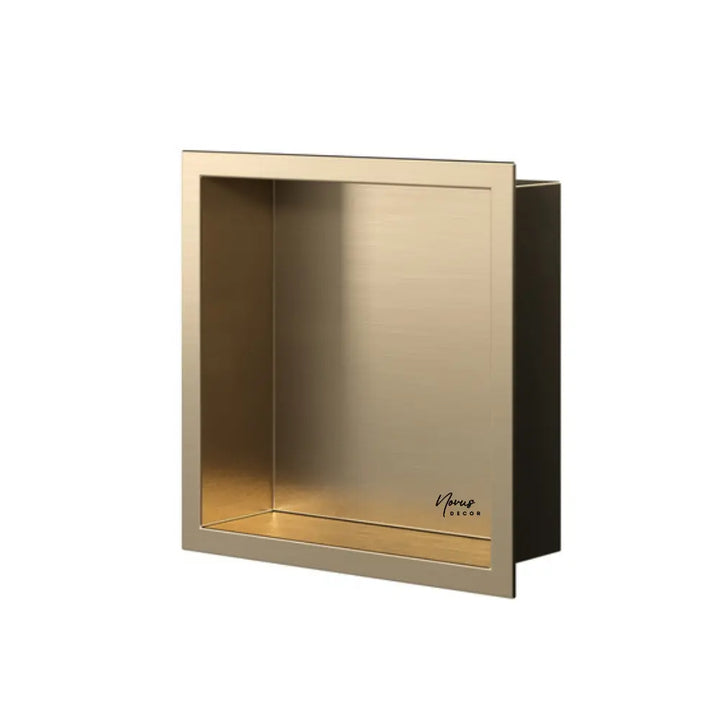 nisa de dus inox, auriu periat 300x300 mm