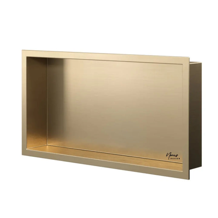 nisa de dus inox auriu periat 300x600 mm