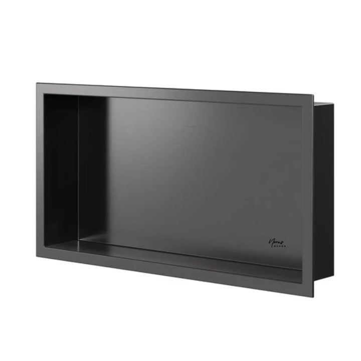 nisa de dus din inox finisaj gunmetal 300x600x100 mm