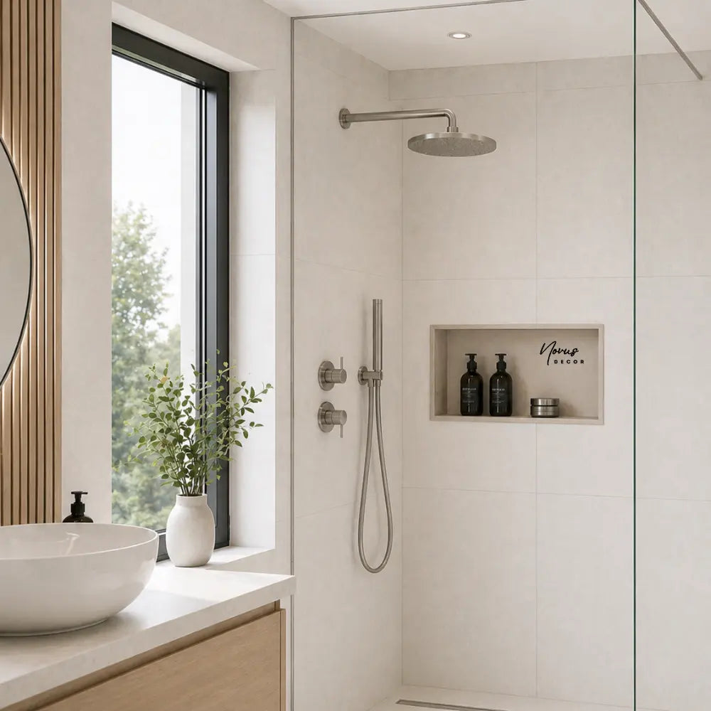 nisa de dus inox, sandstone