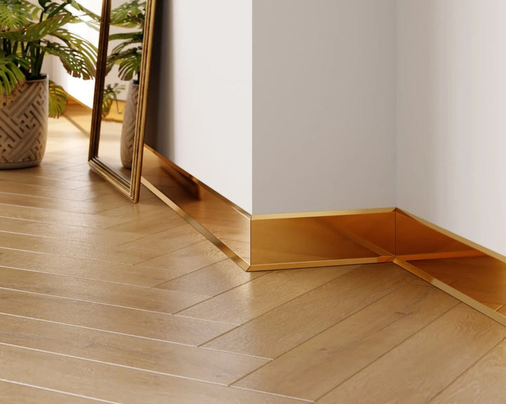 plinta inox gold mirror