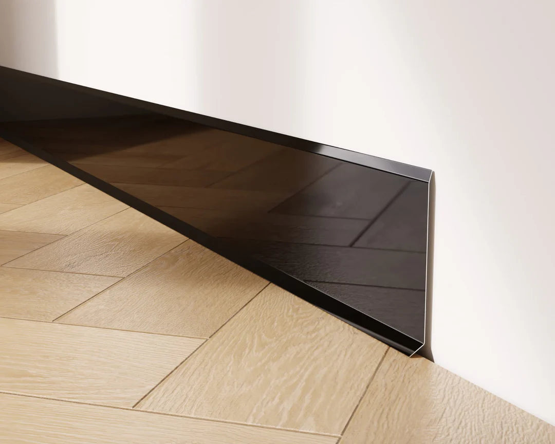plinta inox negru lucios F slim