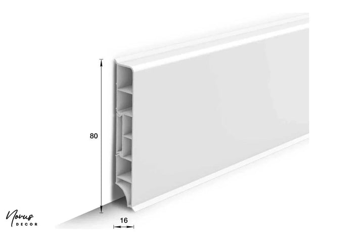 Plinta pvc alba 80 mm - Ideal Dura