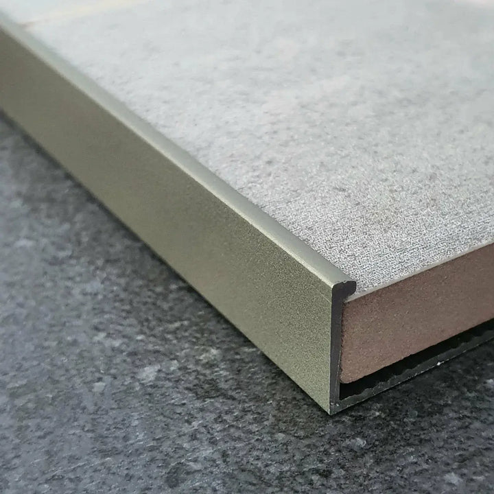 profil aluminiu gresie 10 mm titan mat