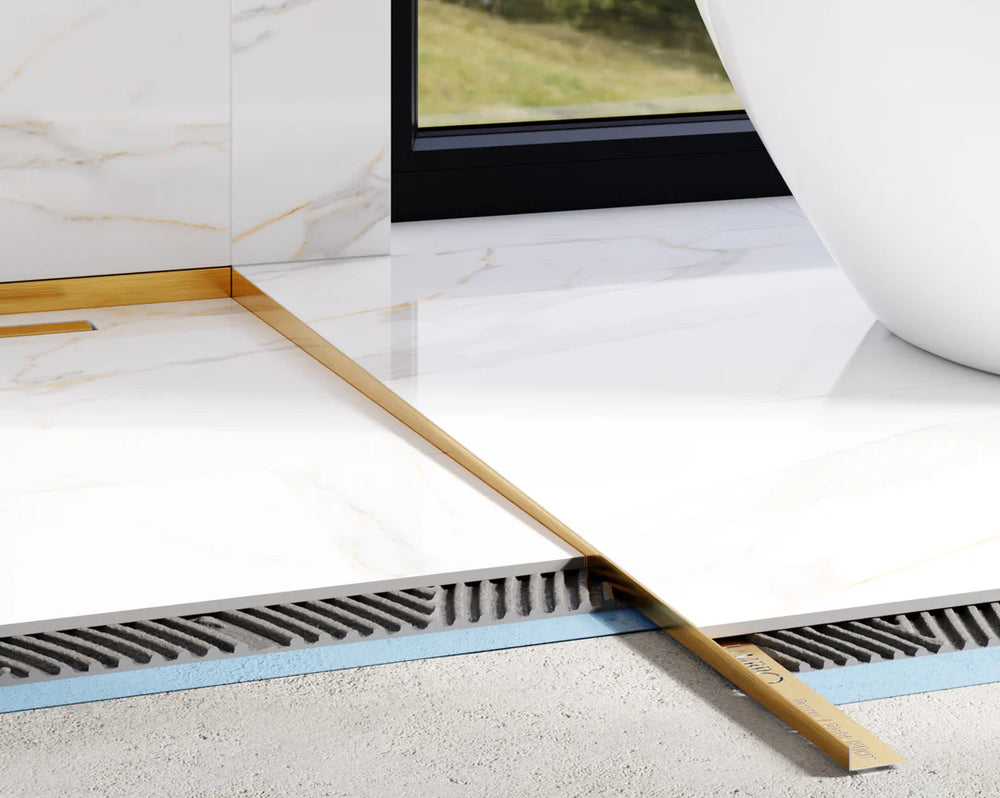 profil compensare inox auriu periat