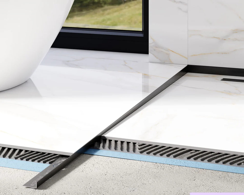 Profil compensare inox negru periat