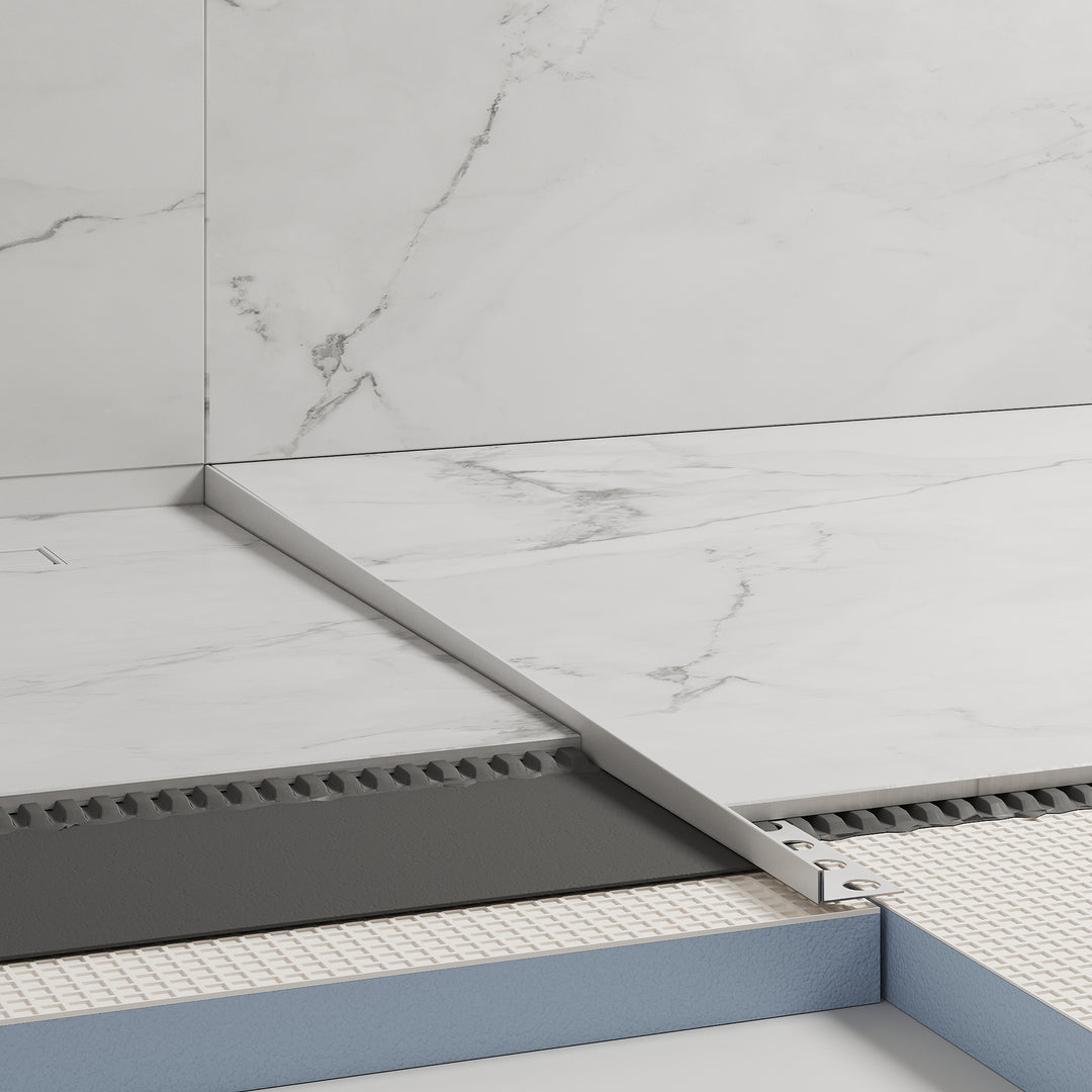 Profil compensare alb mat panta dus