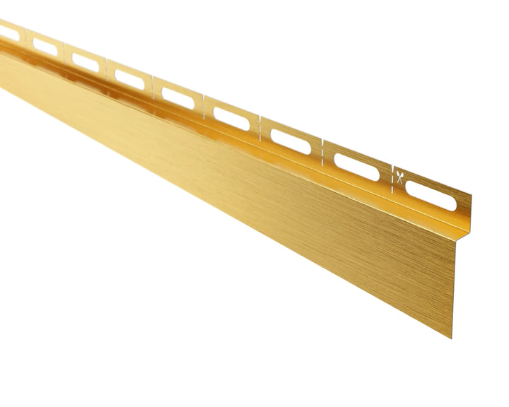 profil de compensare inox auriu periat pardoseala perete