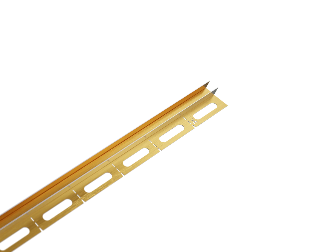 profil inox auriu periat pentru  fixare  sticla dus