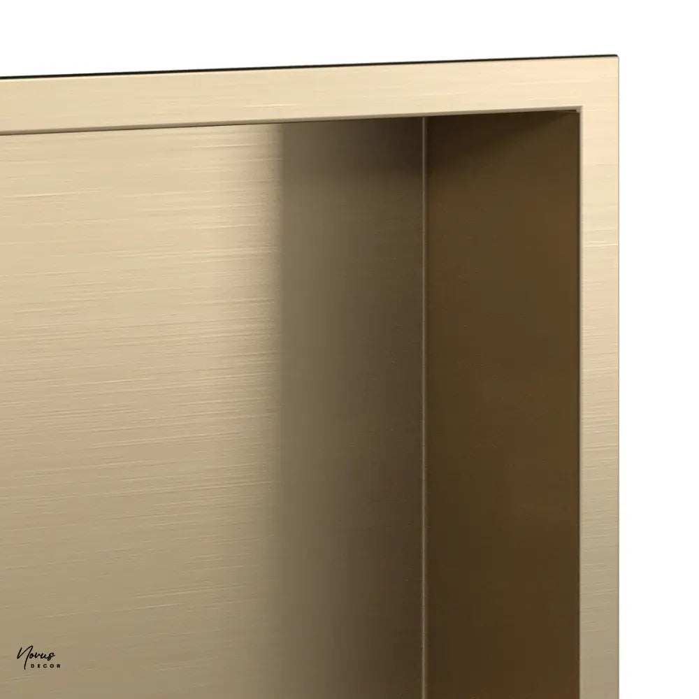 raft incastrat in perete inox auriu periat 300x300 mm