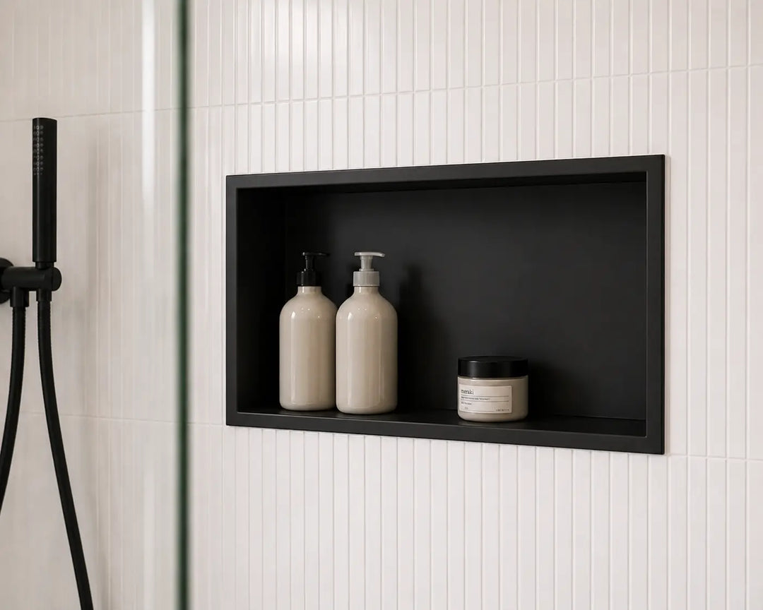 Nisa dus inox, negru mat