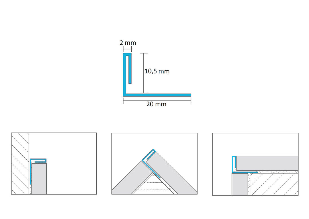 PROFIL INOX TIP L ARGINTIU PERIAT - plinta-profile.ro