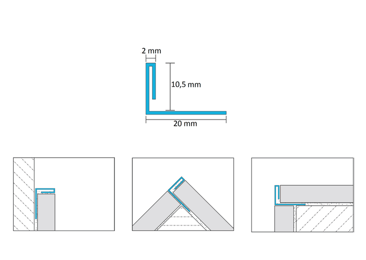 PROFIL INOX TIP L BRONZ PERIAT - plinta-profile.ro