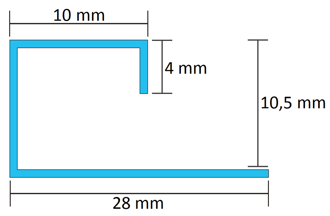 profil patrat din inox- profil listello inox