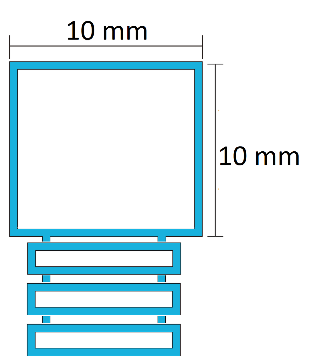 conector inox pentru coltare inox patrate